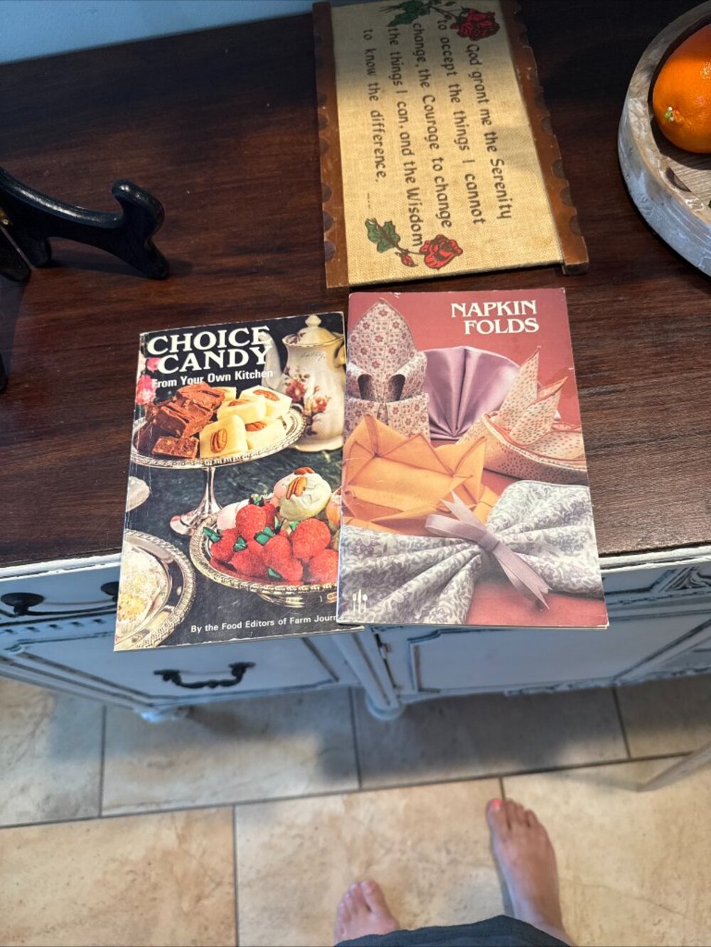 Vintage Cookbook Lot: Choice Candy & Napkin Folds Books